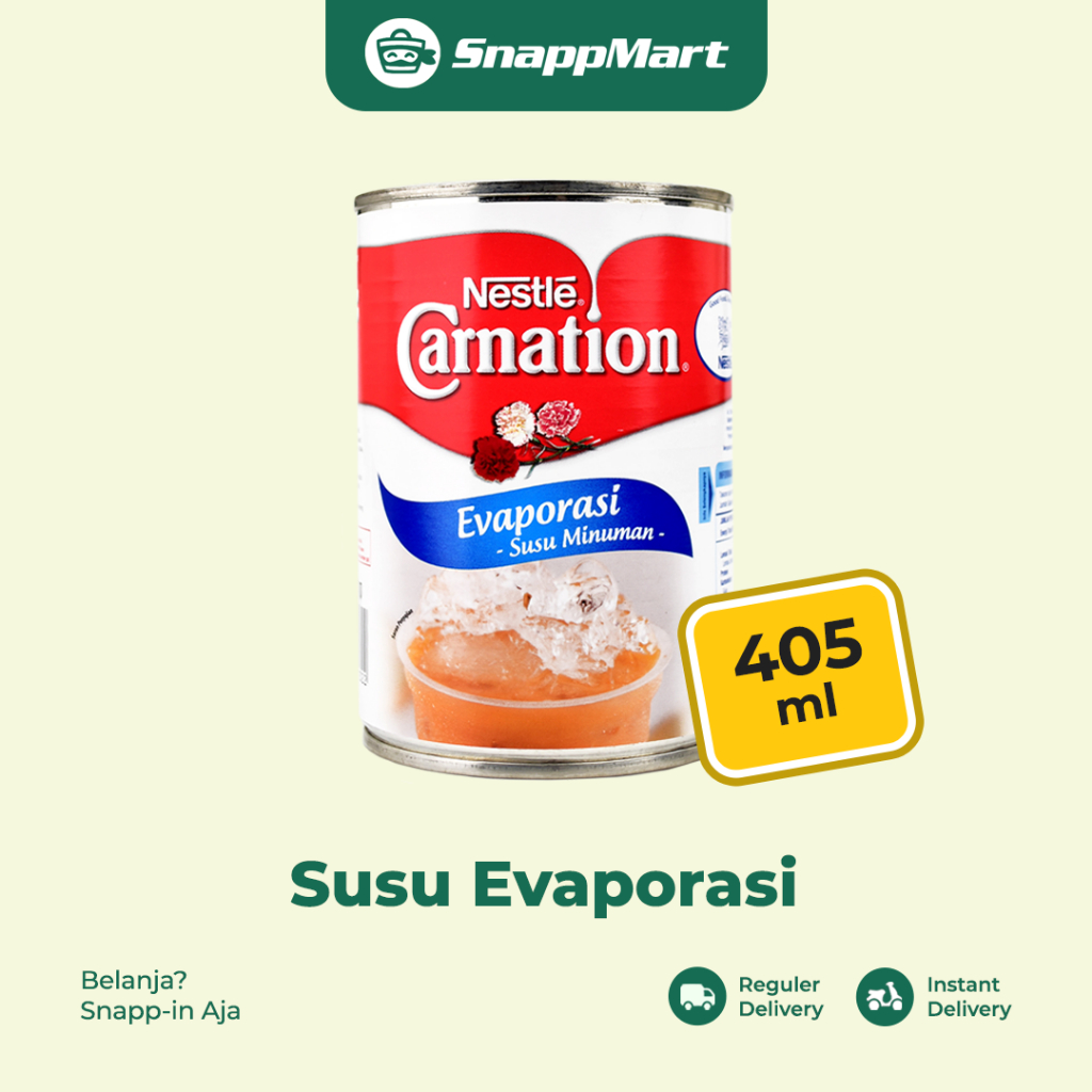 

Carnation Susu Evaporasi Evaporated Milk (1 pcs) - REGULER / INSTANT / SAMEDAY - Susu & Olahan