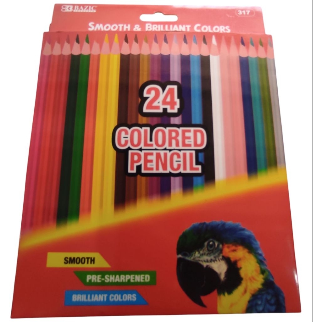 

Bazic 24 colored pencils pensil warna panjang 24s ic