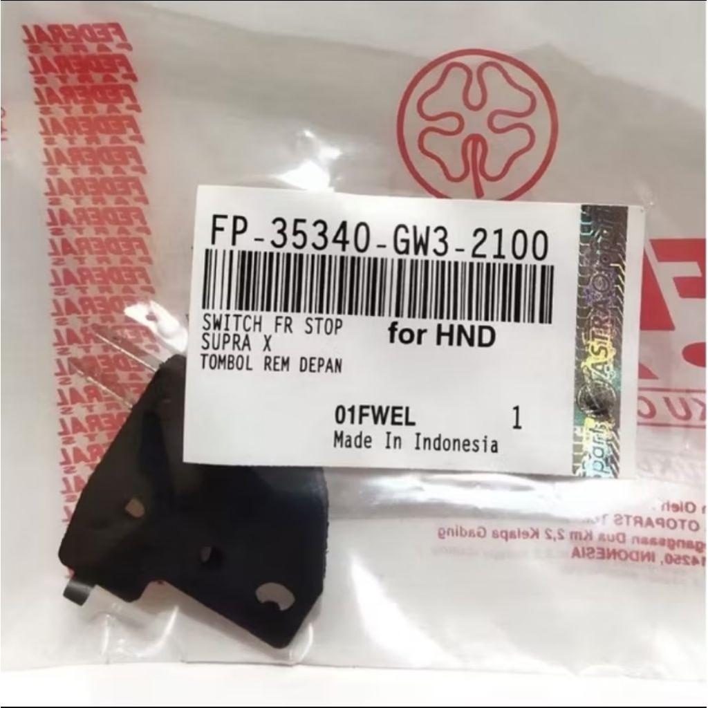 FEDERAL PART switch Tombol rem depan motor Supra/Beat