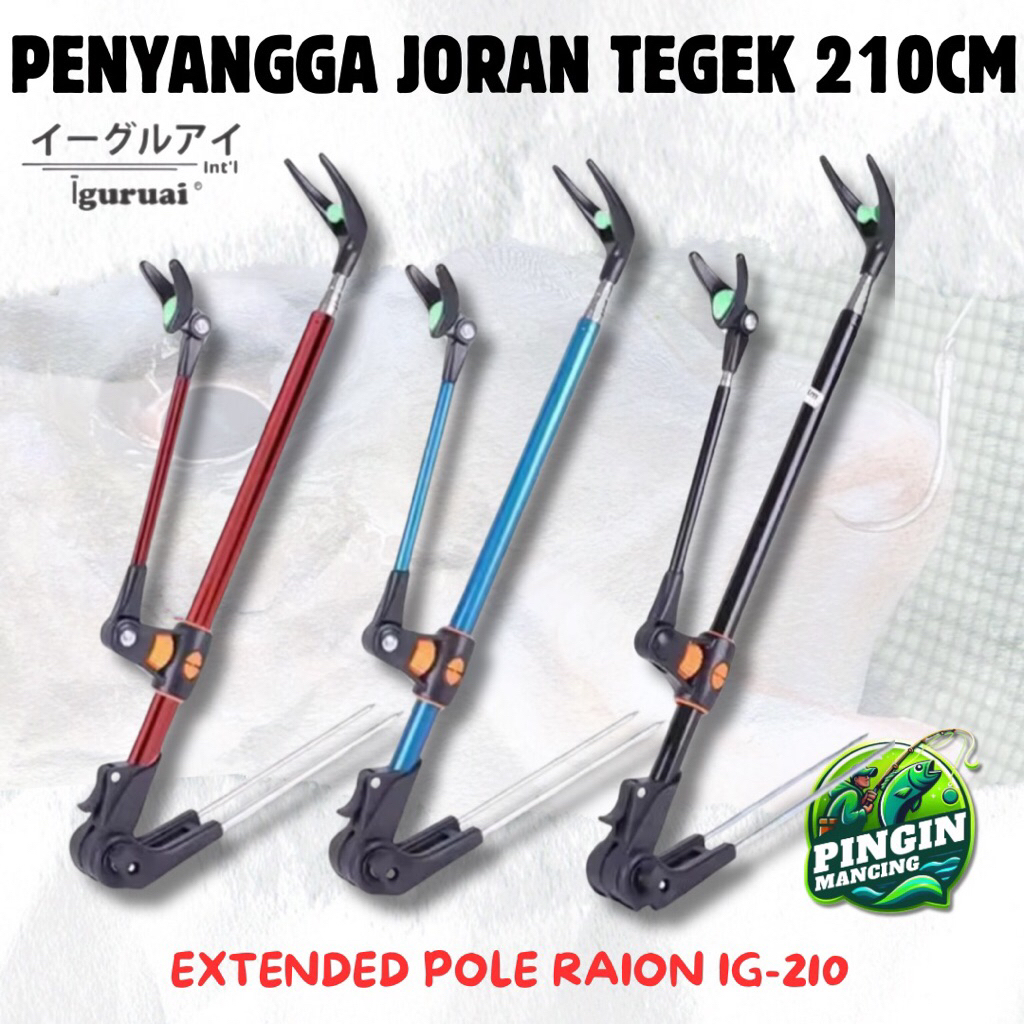 Penyangga Joran Congkok Jagrak Pancing Tegek Portable Telescopic Stainless Panjang 210 Cm