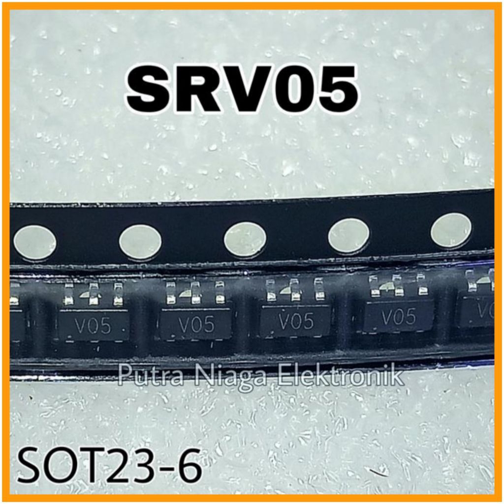 Dioda SMD SRV05 ESD Protection Diode TVS SRV05-4 SOT23-6 Marking V05