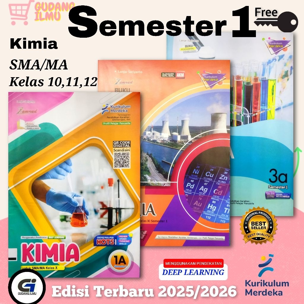 LKS Kimia SMA MA Kelas 10 11 12 Semester 1 kurikulum merdeka deep learning 2025/2026 l putra nugraha