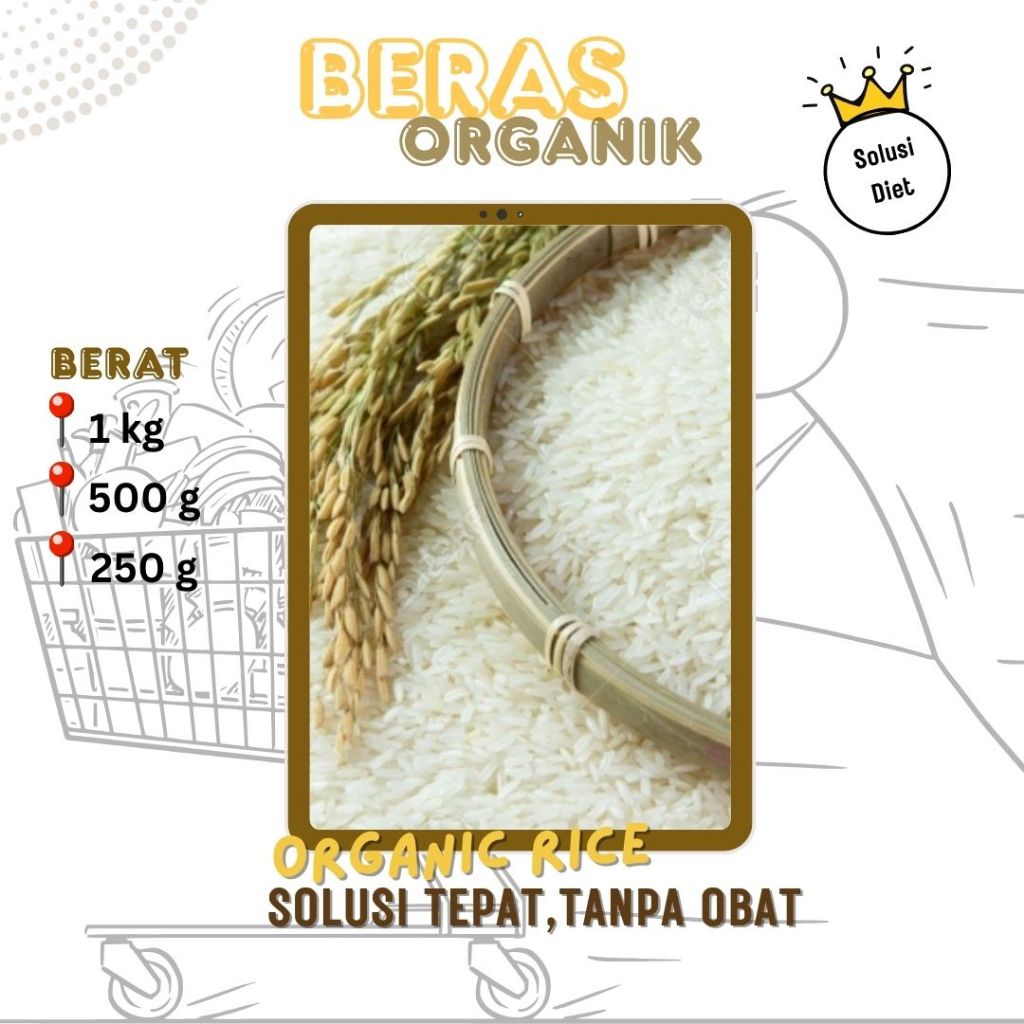 

Termurah! Beras organik I beras diet I organic rice I Berat variasi I