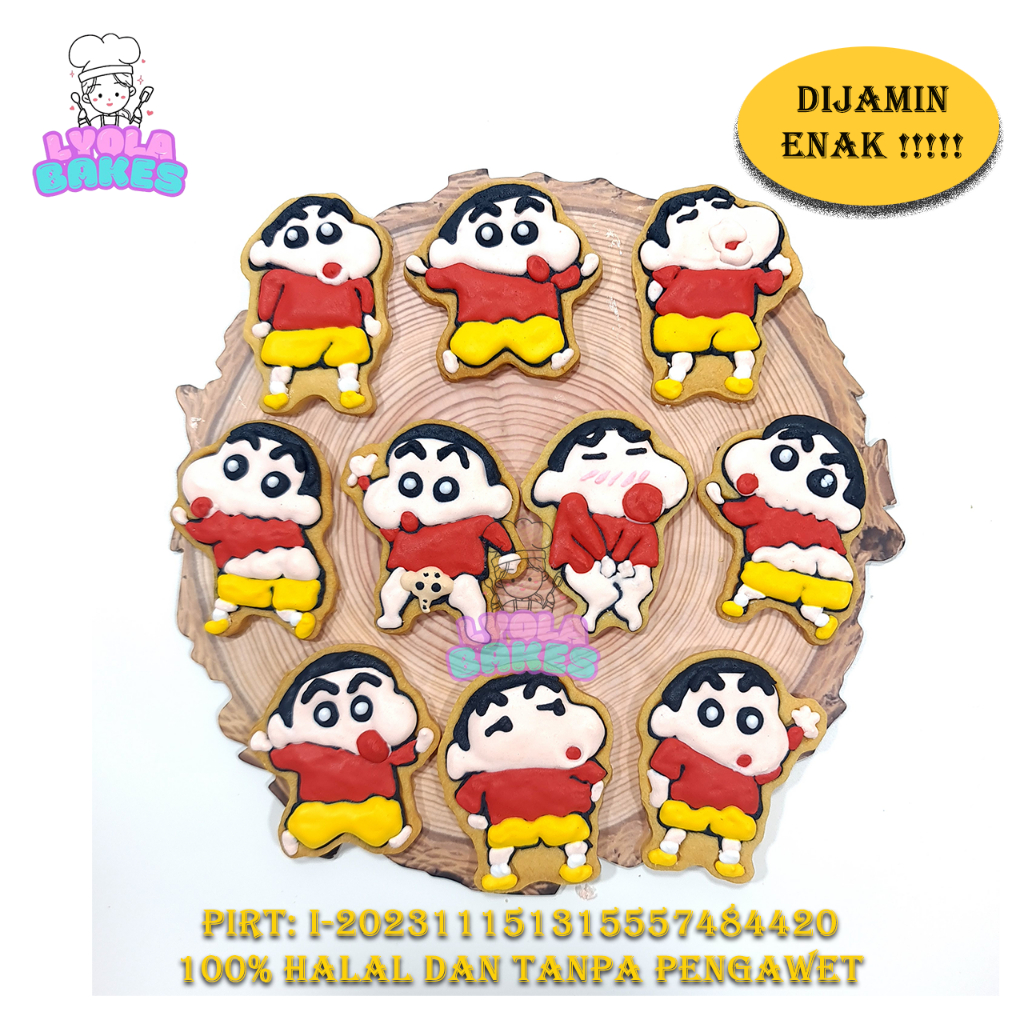 

Lyola Bakes Kukis Crayon Shin-chan 10 pcs cookies shinchan