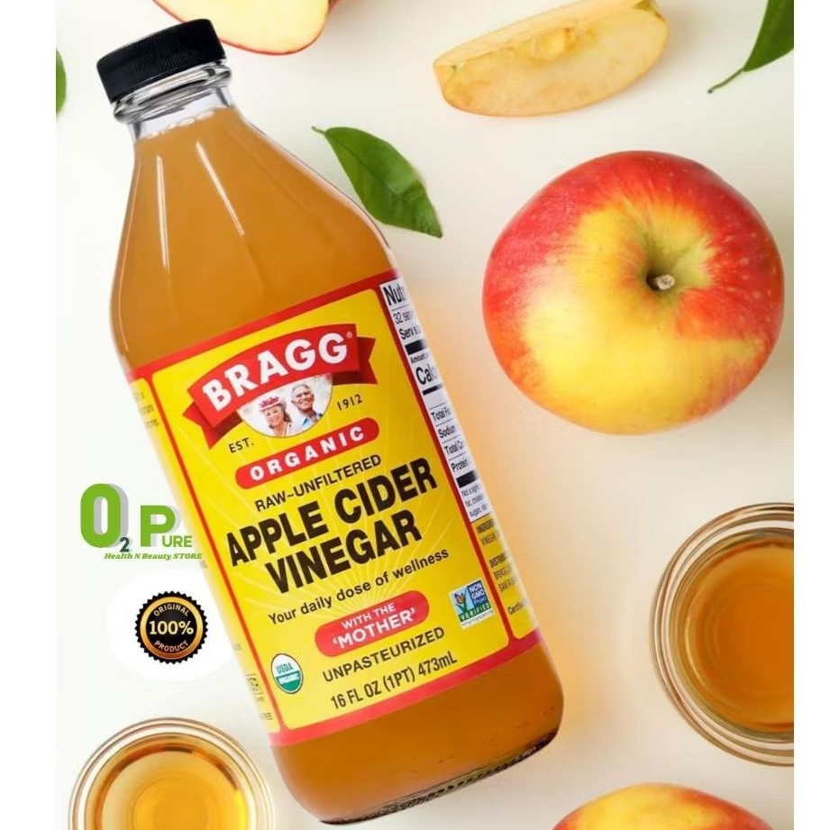 

( BPOM) BRAGG apple cider vinegar cuka apel organik with the mother 473ml