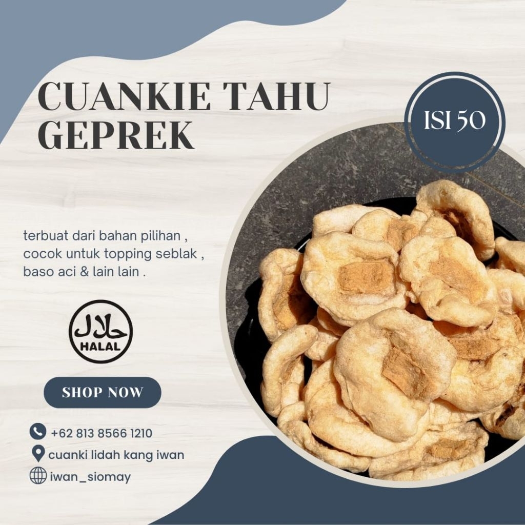 

TERMURAH | CUANKI TAHU GEPREK 50 PCS