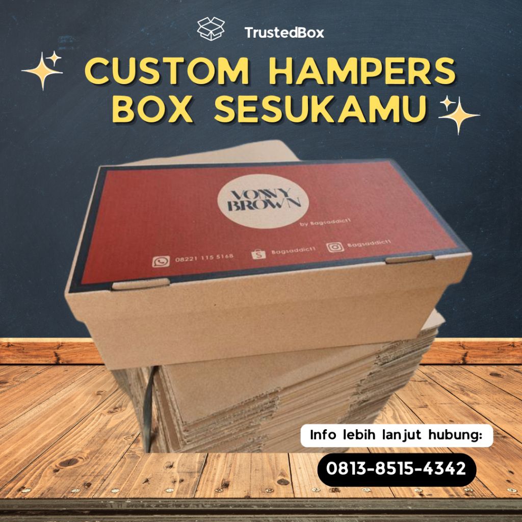 

KARDUS untuk packing sepatu ukuran 30x16x11 dengan custom brand logo