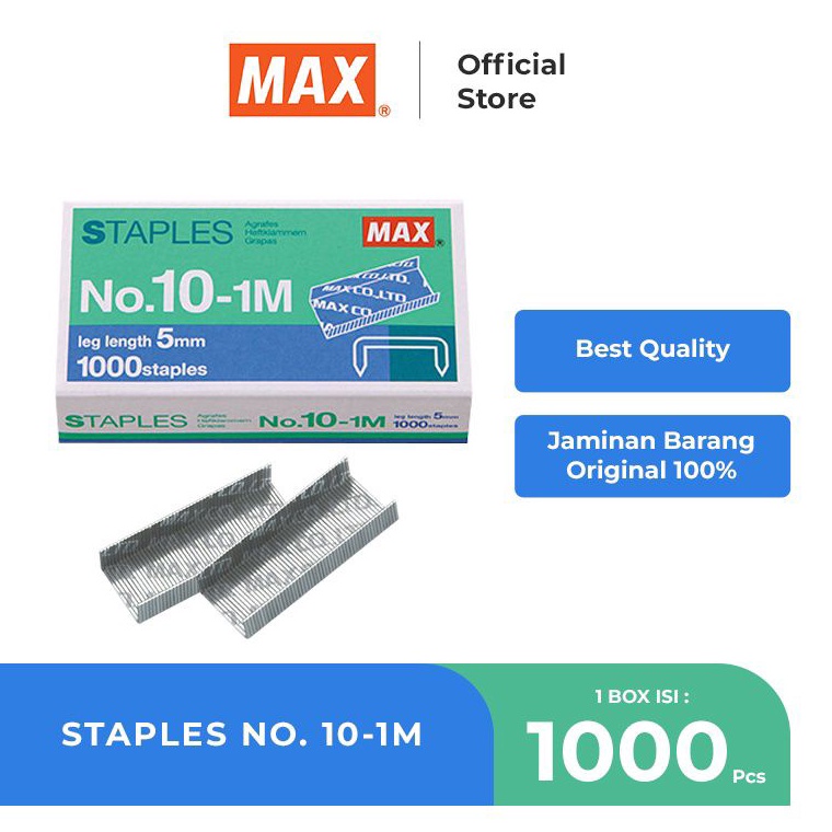 

KODE Y6I Isi Staples Max No11M 1pak2kotak