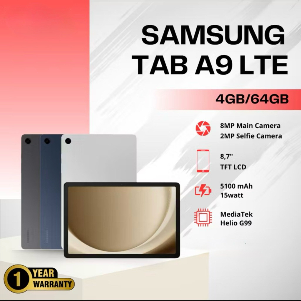 SAMSUNG TAB A9 WIFI - LTE BNIB BARU SEGEL 100% ORIGINAL