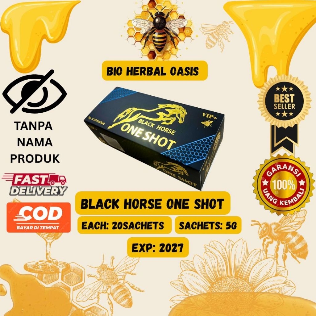 

Royal Honey Black horse One Shot 1box: 20 Sachet 5G