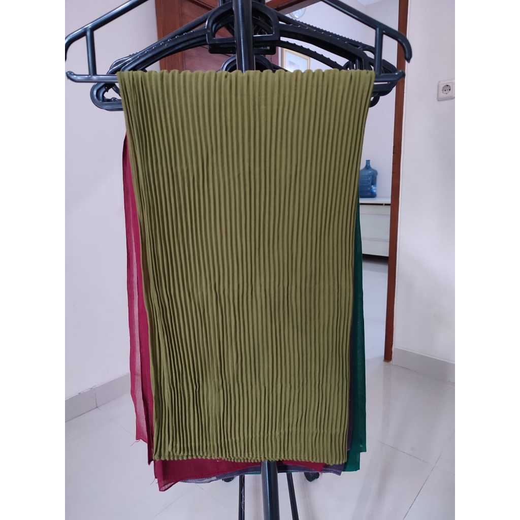 NEW JILBAB PASHMINA PLISKET ARMY AYASHA HIJAB