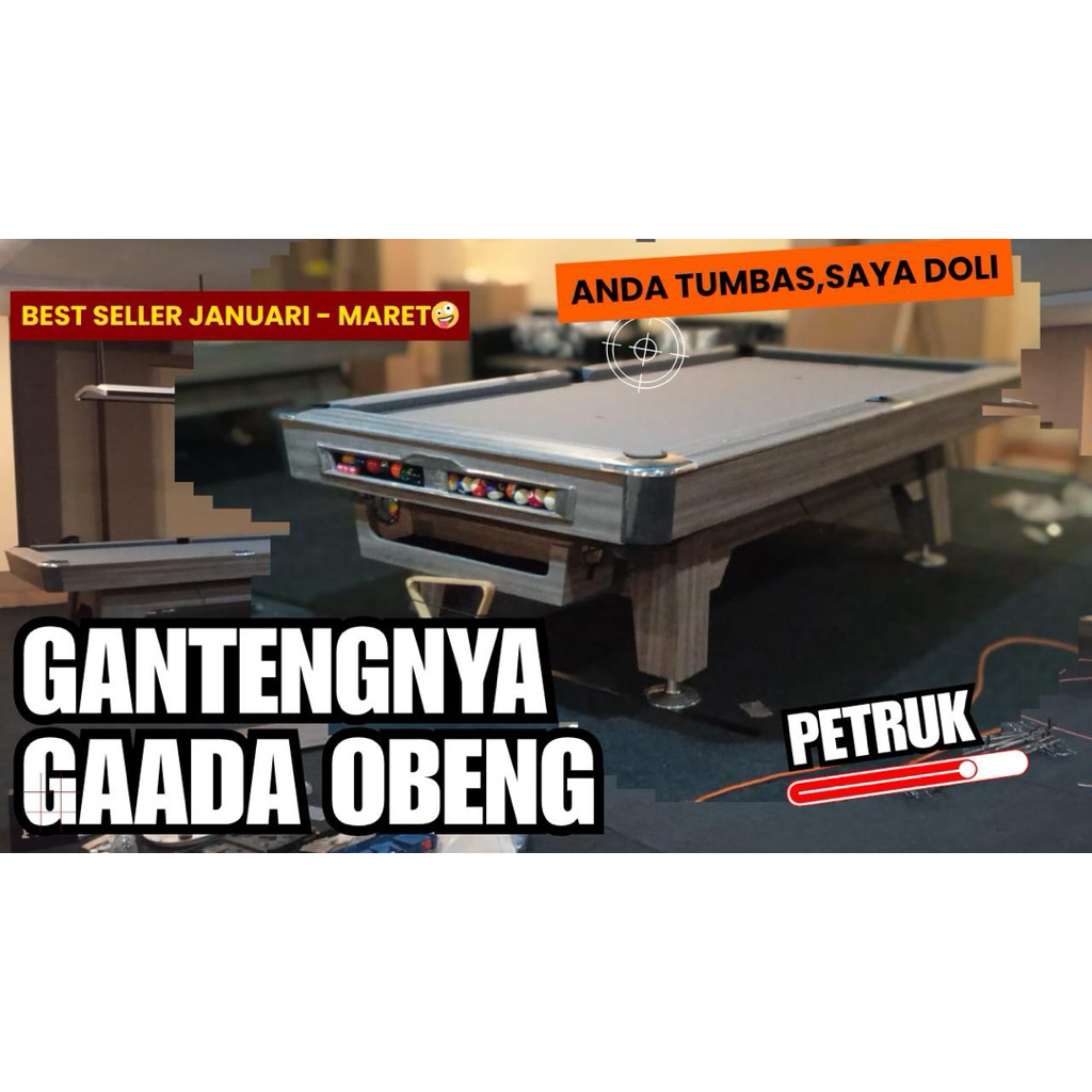 MEJA BILIARD PETRUK LOKAL 9FT BENZIVAR BILIARD