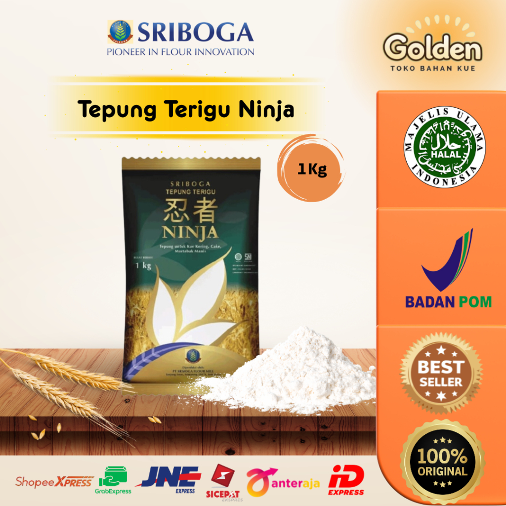 

Sriboga Ninja Premium | 1 Kg | Tepung Terigu Sriboga Ninja / Tepung Terigu Ninja