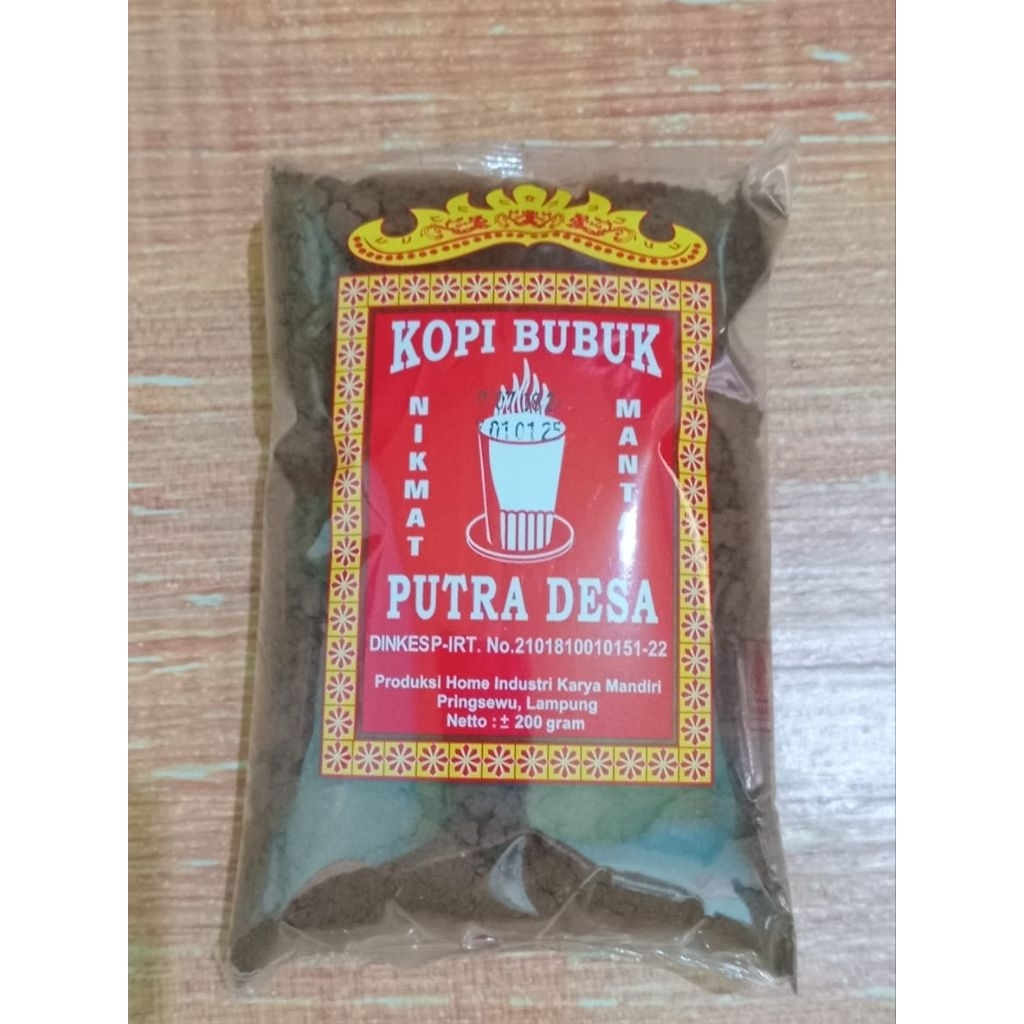 

10 Bungkus Kopi Bubuk Lampung Putra Desa kemasan 200gr