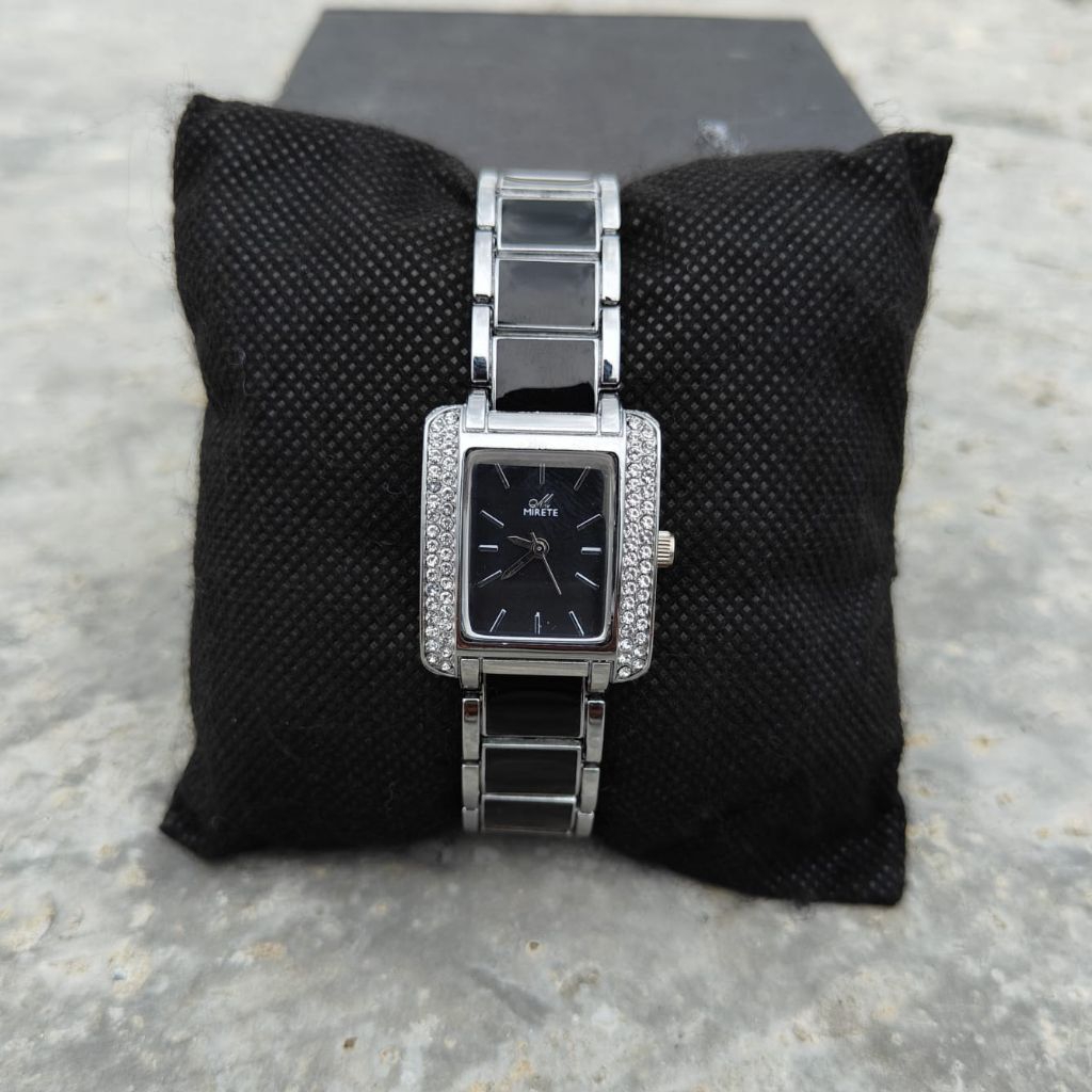 Jam Tangan Wanita Mirete Original Strap Stainless Kramik Mewah Dan Elegan,Jam Tangan Cewek Murah Mod
