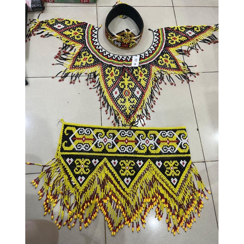 AKSESORIES BAJU ADAT DAYAK - AKSESORIES MANIK TERATAI PREMIUM DAYAK - TERATAI MANIK PREMIUM DAYAK