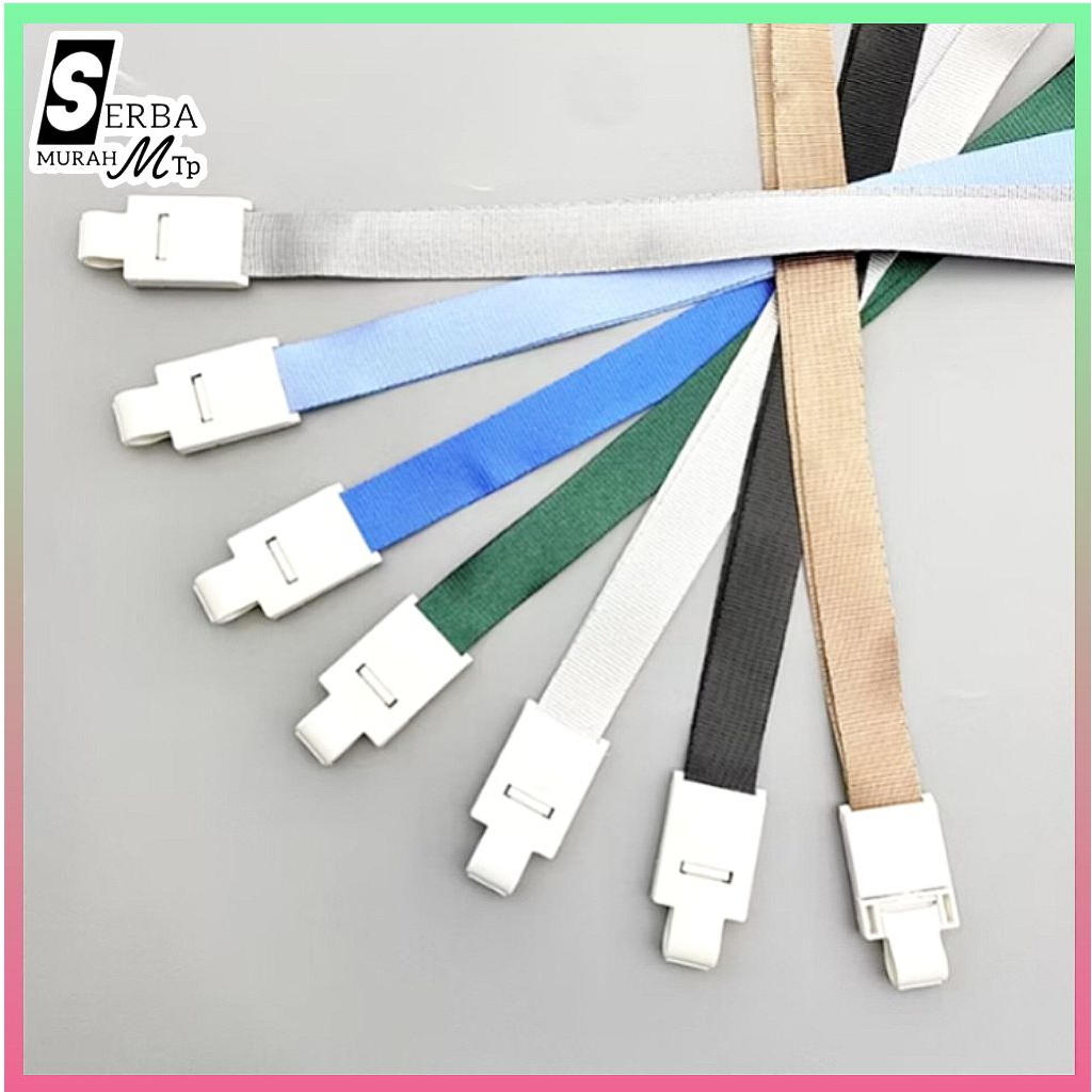 

Tali ID Card 1.5cm Shiny ID Lace dengan Kait Plastik Lanyard ID Siap Pakai untuk Kartu Identitas/Kartu