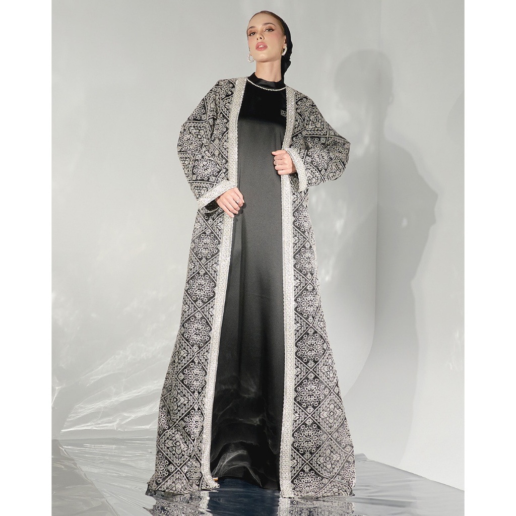 IVAN GUNAWAN PRIVE - Elza Dress Set Gamis Black Busana Muslim Modest By IVAN GUNAWAN ORIGINAL