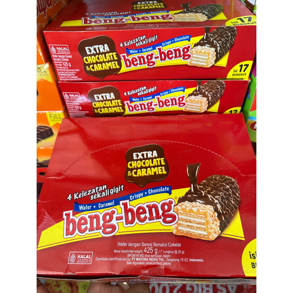 

BENG-BENG EXTRA COKLAT CARAMEL 425GR, 1 PACK ISI 17 PCS