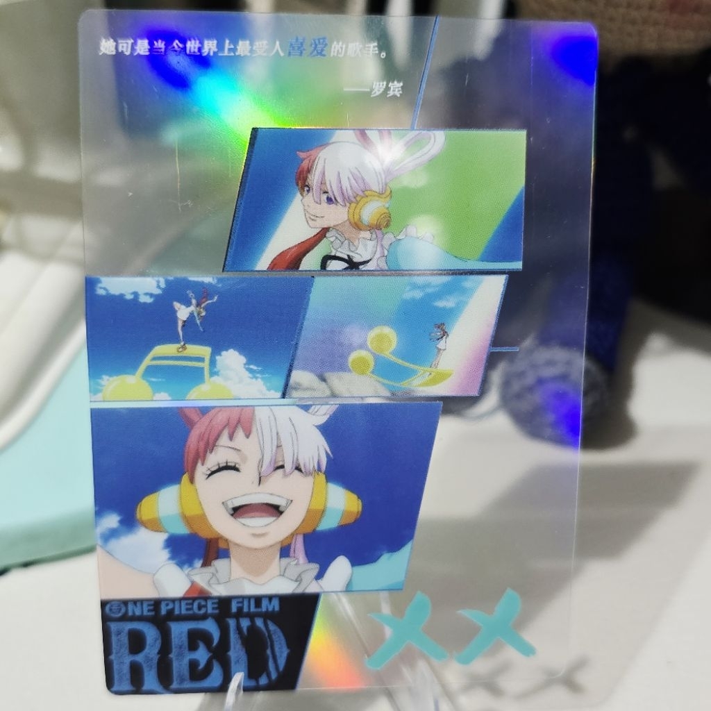 Uta Transparent Kartu CCG TCG One Piece Red Film Transparent Card
