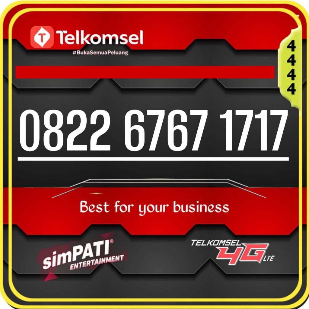 Nomor Cantik Simpati 4G 6767 1717  - Kartu Perdana Simpati Cantik 6767 1717