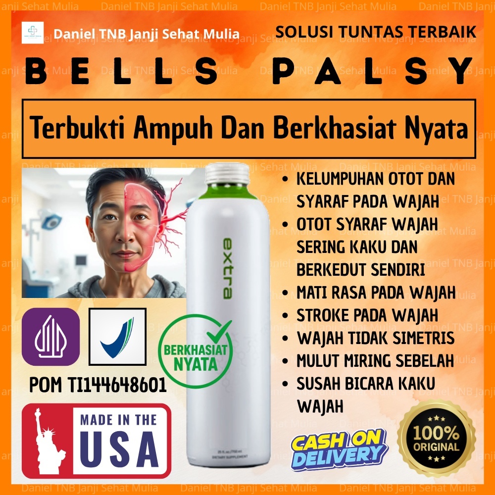 Daniel TNB Obat Herbal Bells Palsy Kelumpuhan Syaraf Wajah Mulut Miring Sebelah