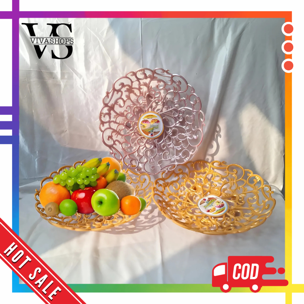 Keranjang Buah Plastik Oval Fruit Plate Lucky Bird Keranjang Buah Bulat Serbaguna