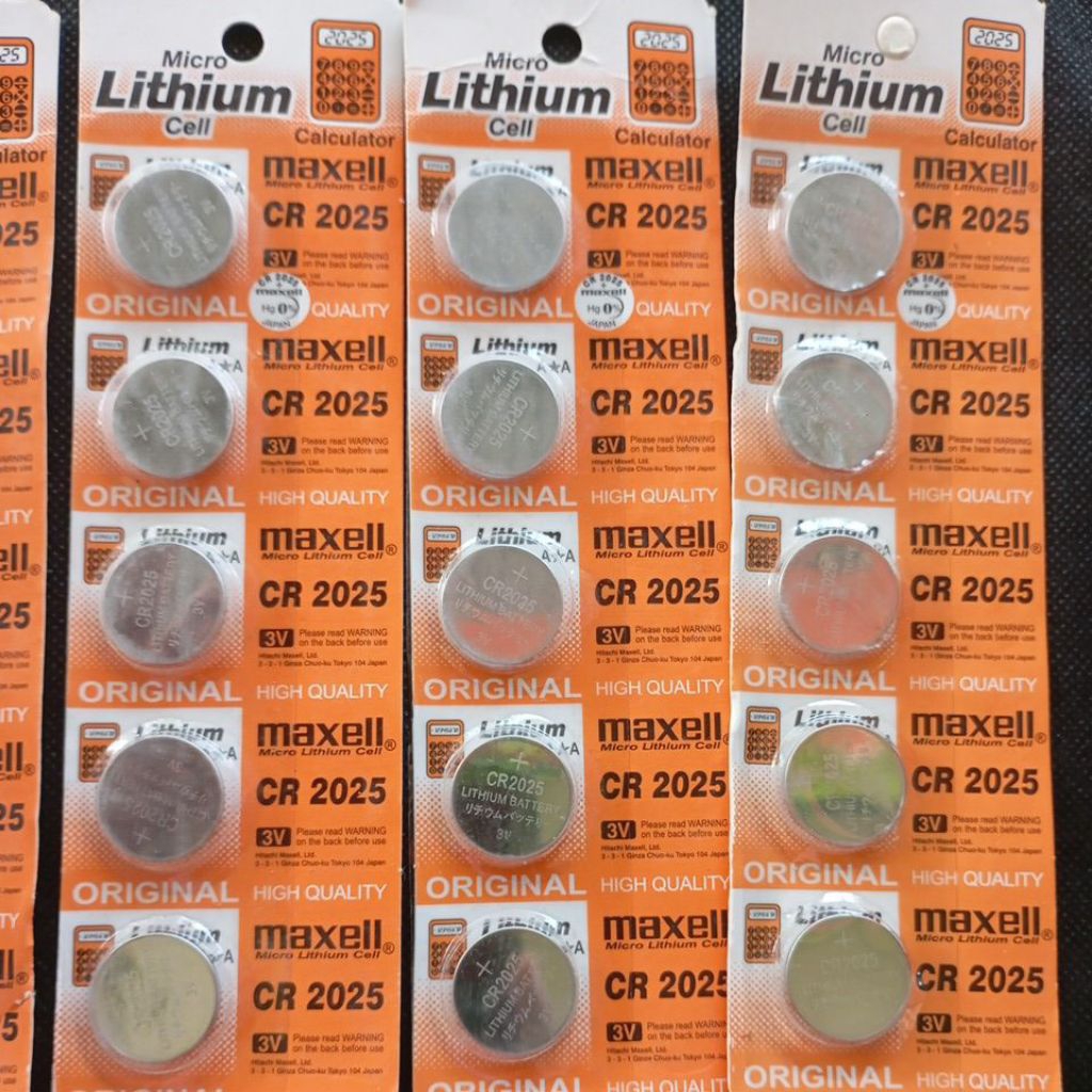 BATERAI LITHIUM CR 2025 / BATRAI CR2025 / 3V - Baterai MAXELL CR2025 Lithium Battery 3V