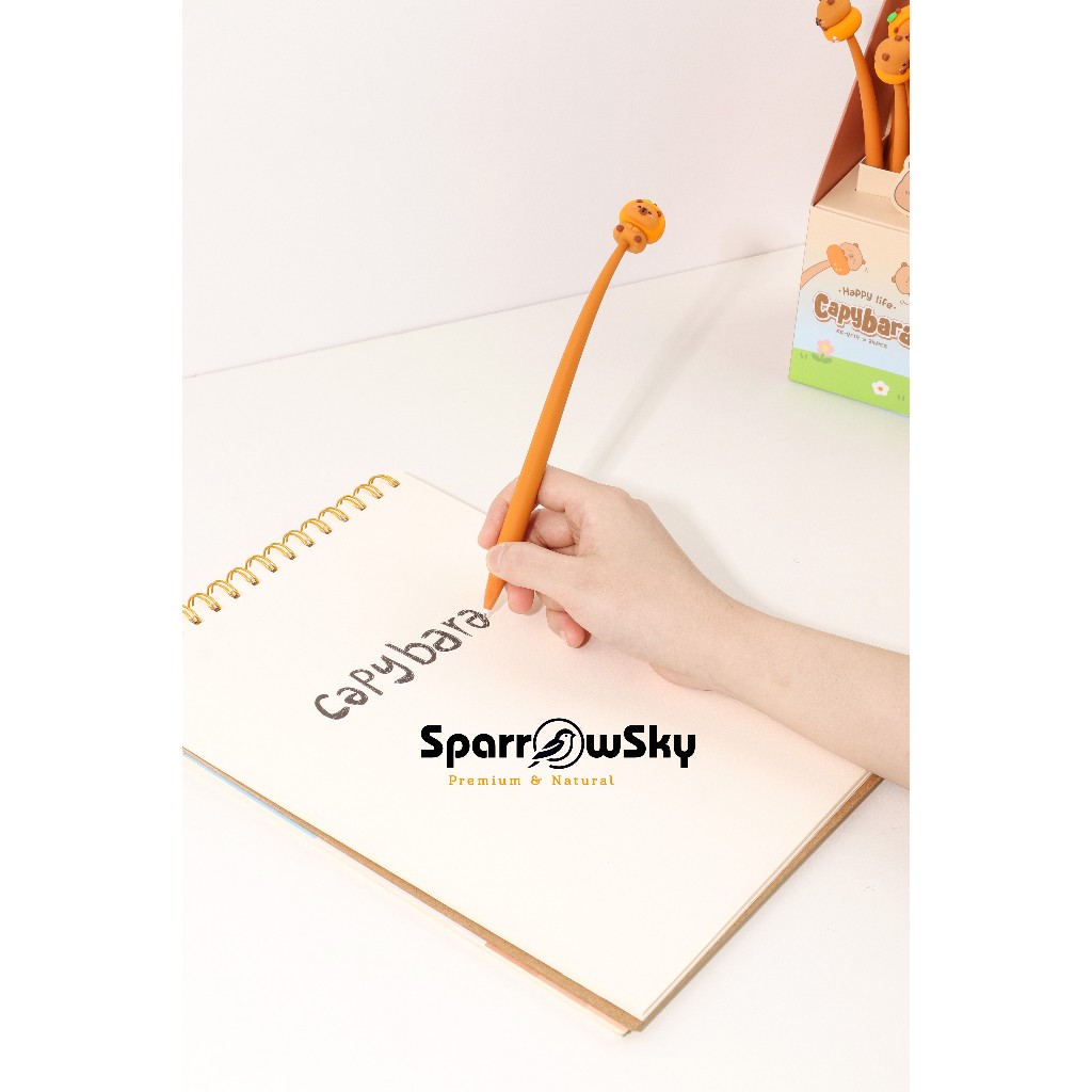

SPARROW Pen Silikon / Silicone Pen / Pen Karakter Lucu Cantik CAPYBARA (8179)