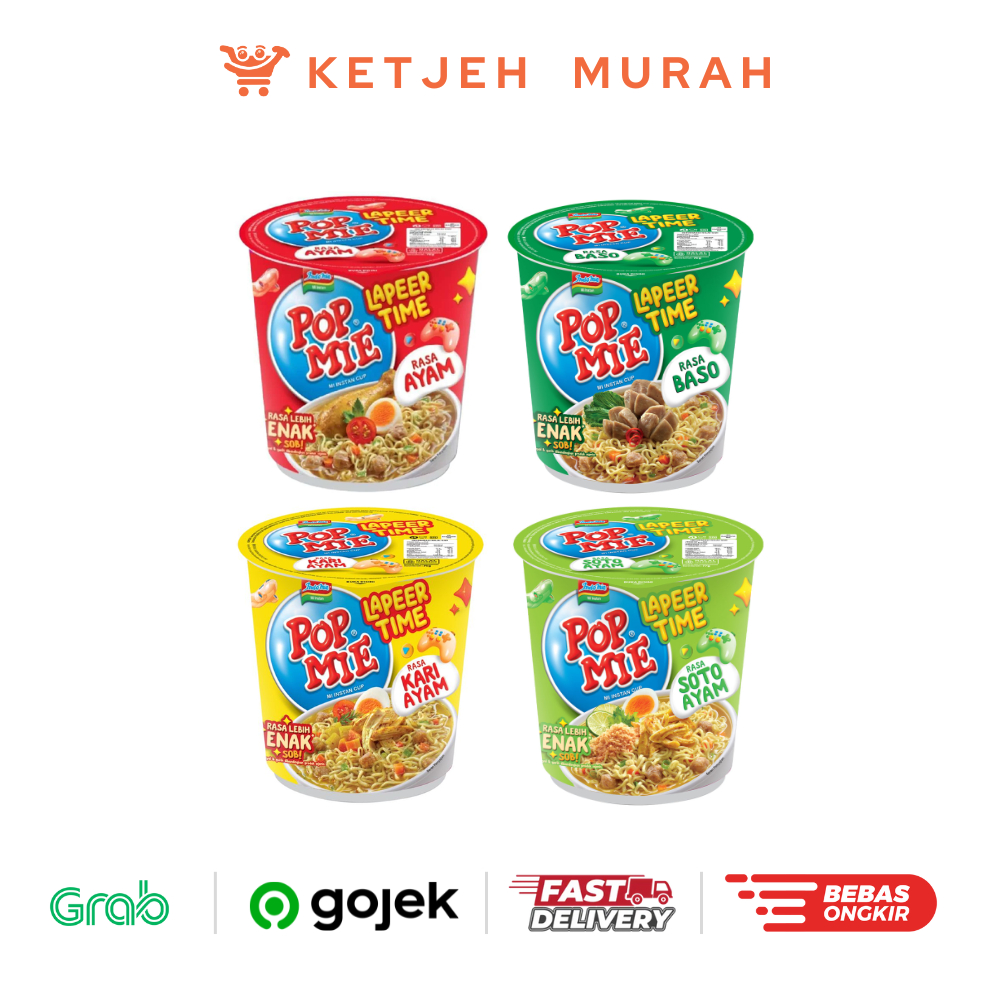 

Pop Mie Mie Instant Rasa Ayam / Baso / Kari Ayam / Soto Ayam 1 Pcs