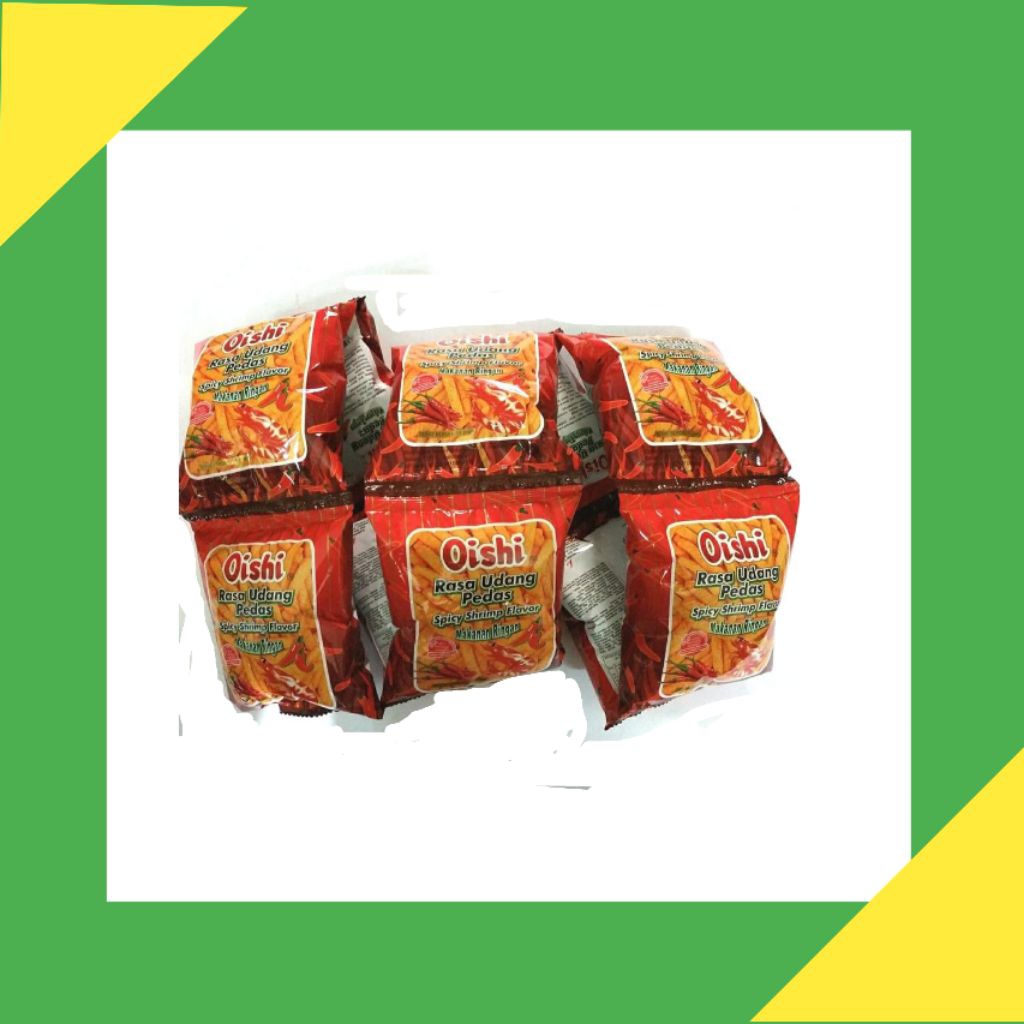 

Oishi snack rasa udang pedas renceng | isi 10 bks