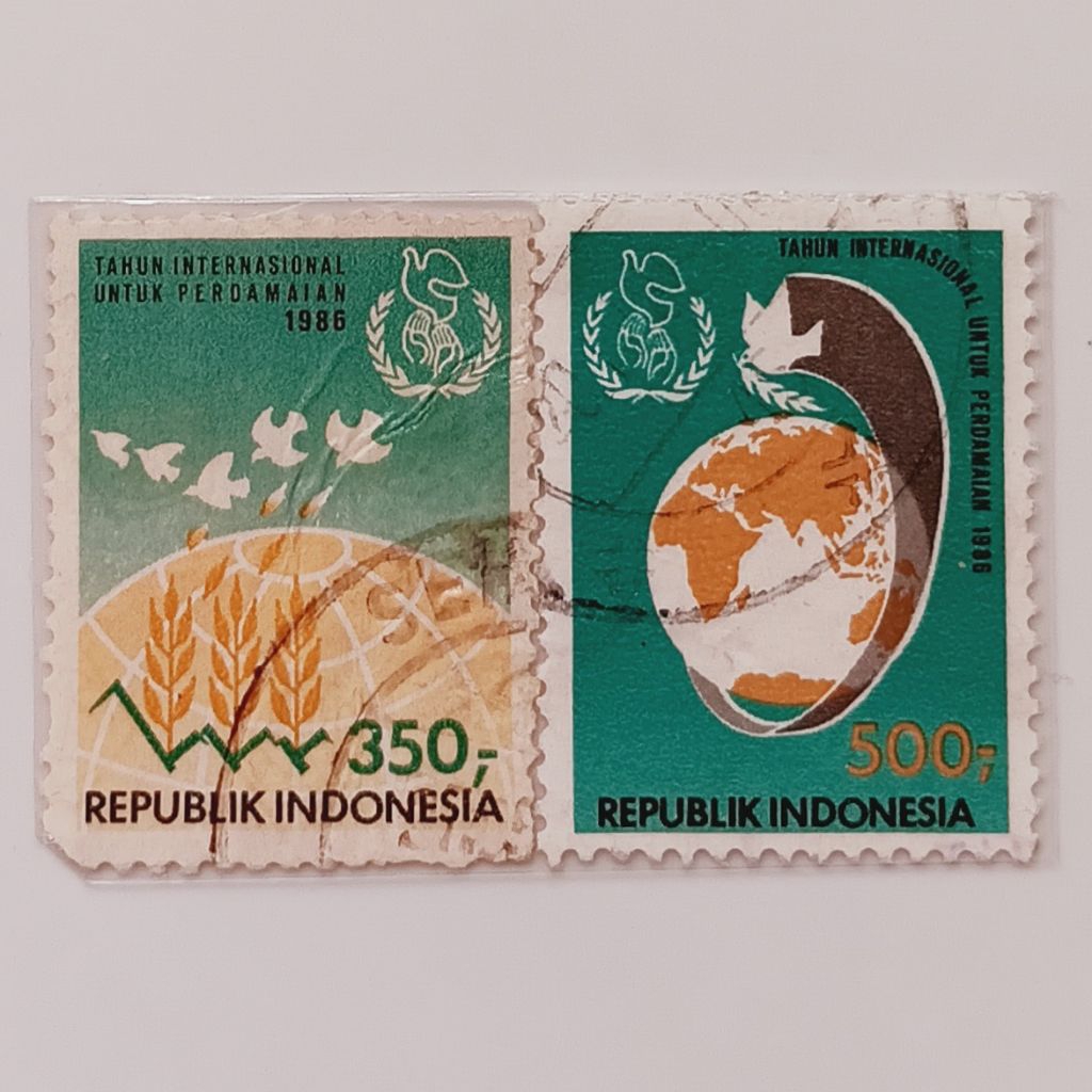 

(AC) Perangko Indonesia 1986 Tahun Internasional Untuk Perdamaian Set Lengkap 2 pcs Used