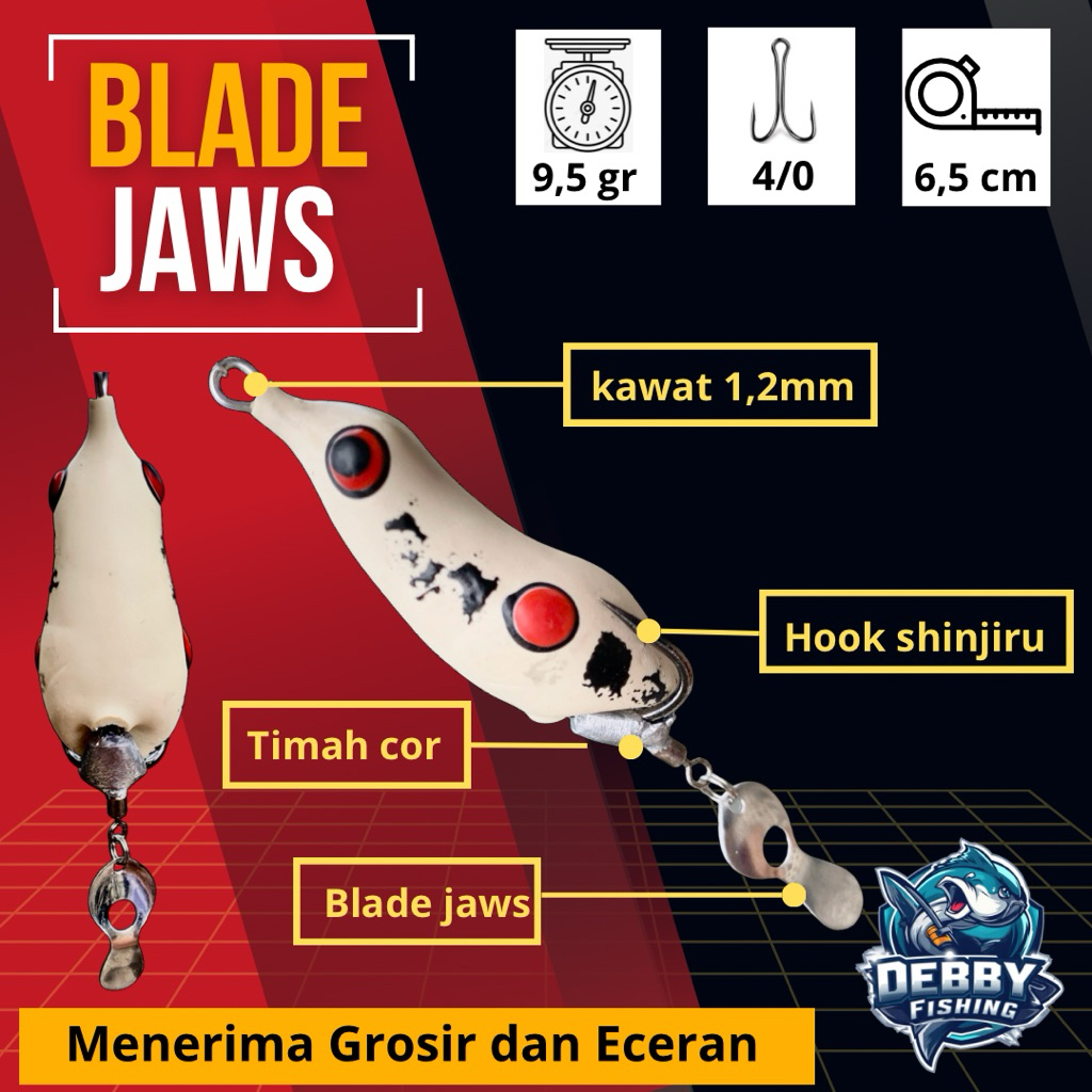 umpan casting gabus soft frog jaws 6,5cm berat 9,5 gram umpan tiruan berisik mancing casting gabus t