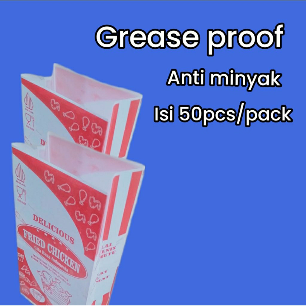 bungkus chicken kemasan gorengan kantong burger paper bag