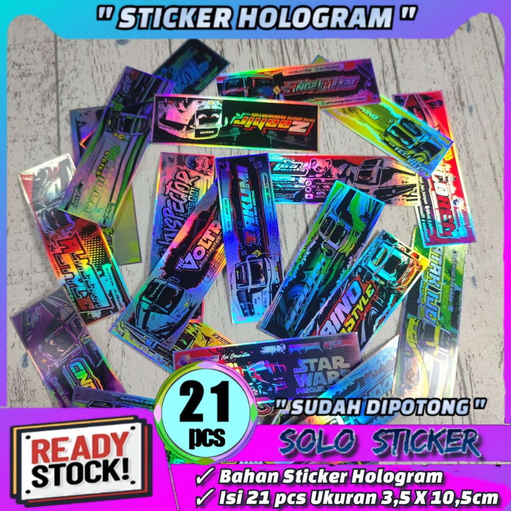 

21 pcs STICKER Bus Panjang HOLOGRAM ANTI AIR - SUDAH DIPOTONG