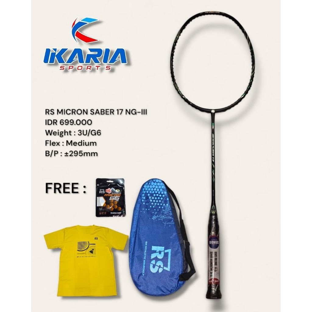 Raket RS MICRON SABER 17 NG III black green