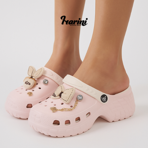 Sandal Slop Baim Anak Perempuan Motif Pita Lucu EVA Rubber Empuk Tidak Bau  Balance Size 801-E