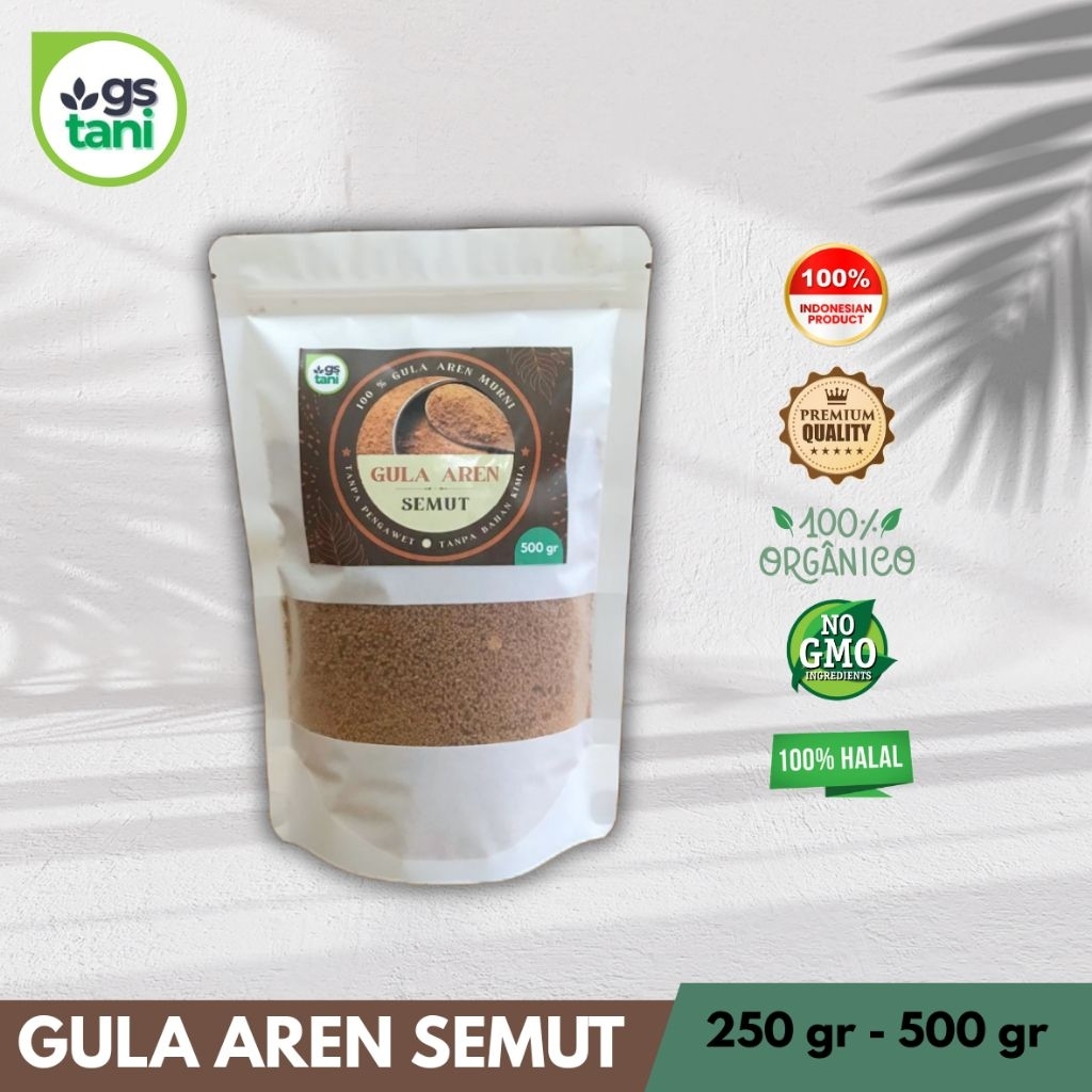 

Gula Aren Semut 250 & 500 gr Pouch Murni Organik Tanpa Campuran