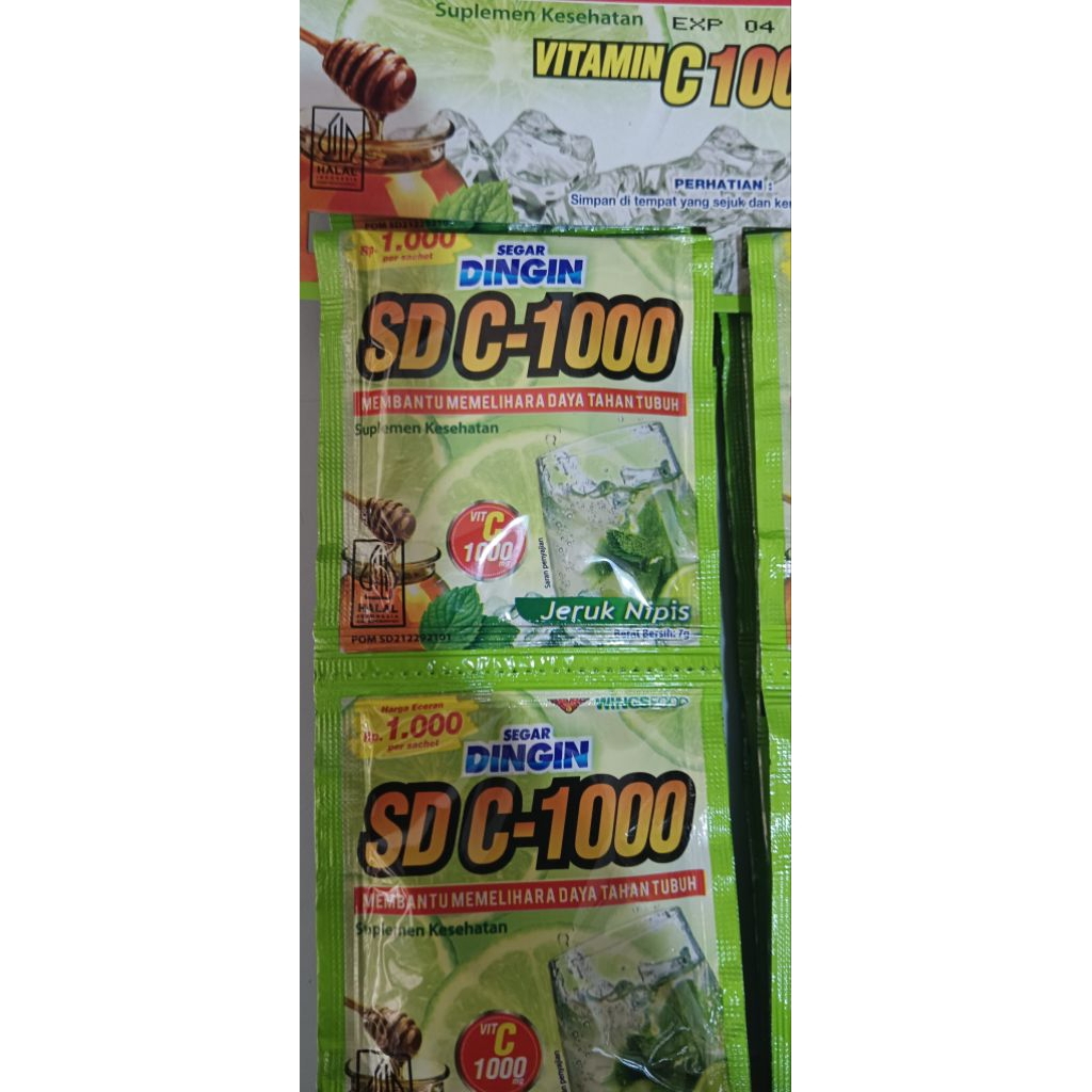 

Segar Dingin SD C-1000 2 renceng isi 24 sachet