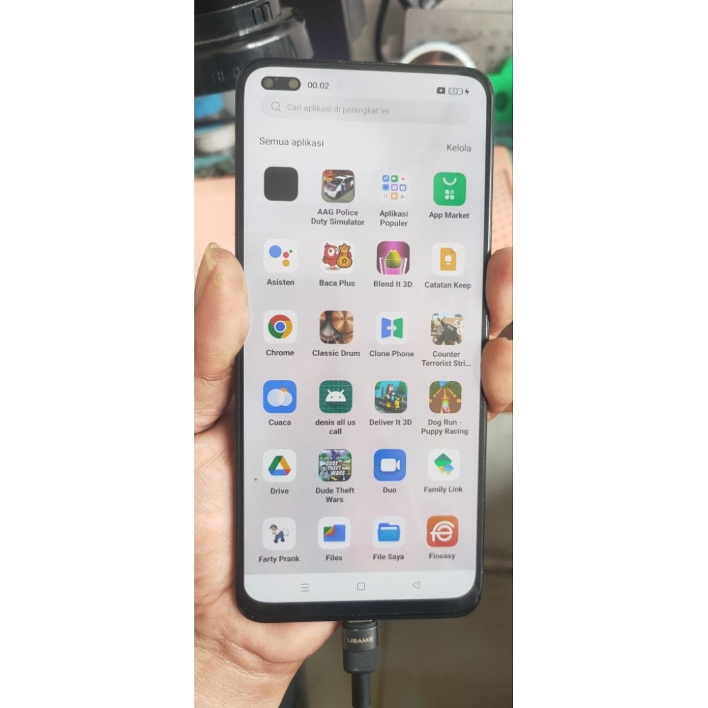 lcd ori oppo reno4 copotan