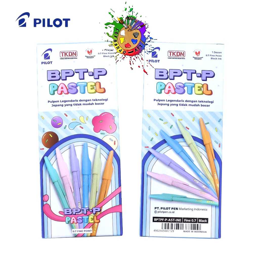 

Pulpen pilot BPT-P PASTEL(warna-warni)isi 12 pcs