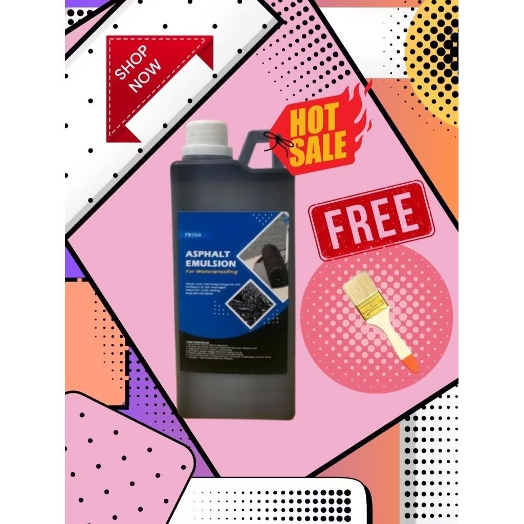 PRObit Aspal Emulsi / Pelapis Anti Bocor / Anti Rembes / Cairan Anti Bocor / Aspal Cair / 1kg