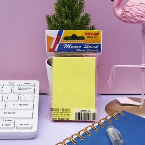 

Joyko Memo Stick Kertas 5 Warna MMS-12 Persegi Panjang 77x51mm Original / Sticky Note 5 Color 3x2 Inch Memo Perekat Joyko MMS 12 Per Set