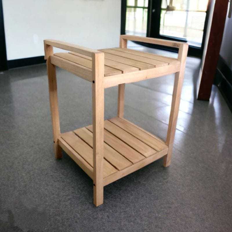 Rak kayu minimalis rak dispenser model terbaru