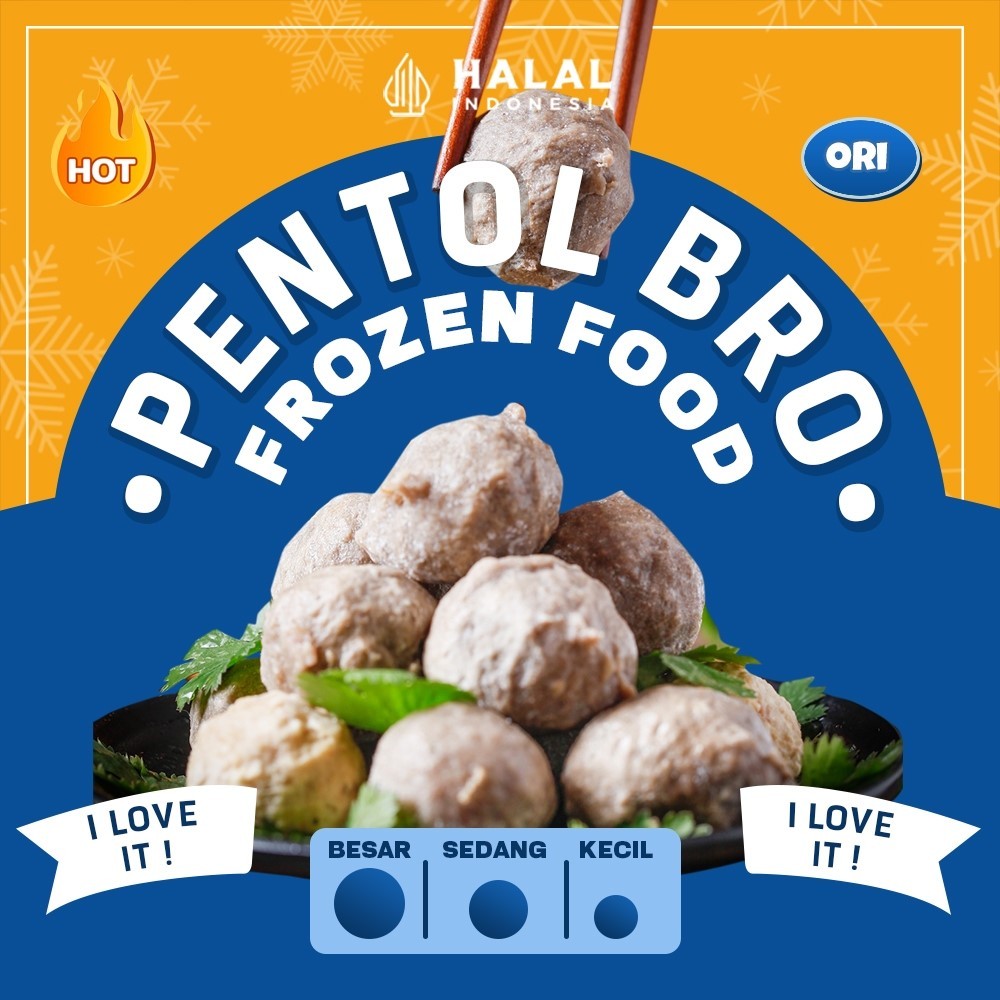 

CHAZZ PENTOL BAKSO HALUS/KASAR/PEDAS DAGING SAPI KECIL uk. 2cm - HALAL TANPA PENGAWET