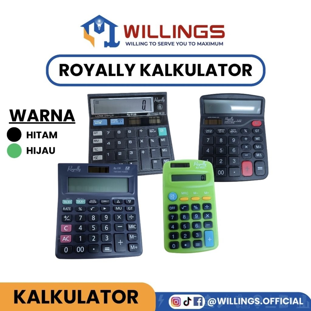 

WILLINGS - ROYALLY / LUMMENT KALKULATOR CALCULATOR