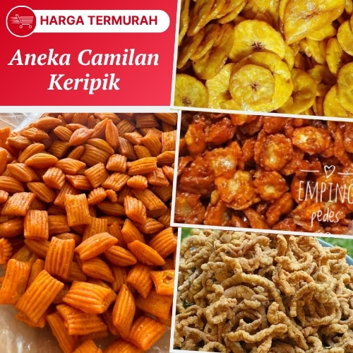

Jajanan Jadul Emping Melinjo Original Pedas Manis Cemilan Keripik Asin Tempe Usus Asli Gurih Renyah