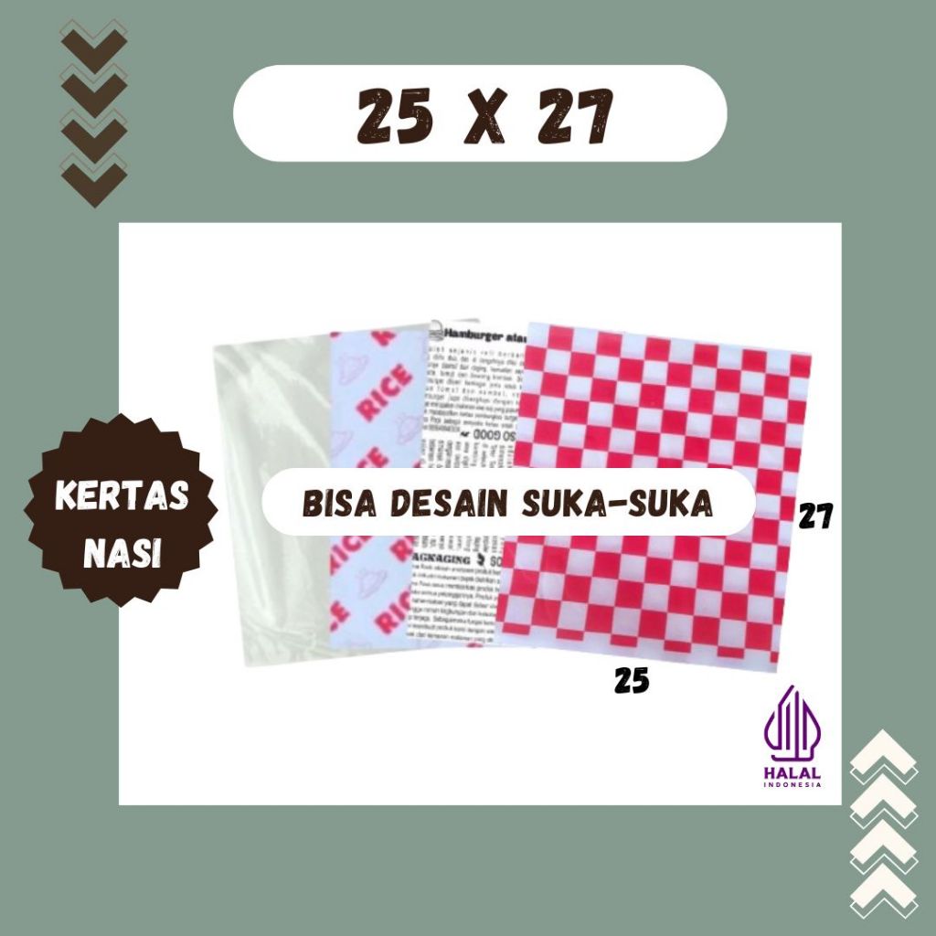 

Kertas Nasi | 25x27 | KFC | Paper Wrap | Burger | Kebab | Food Grade | Hotdog | Happy Shop
