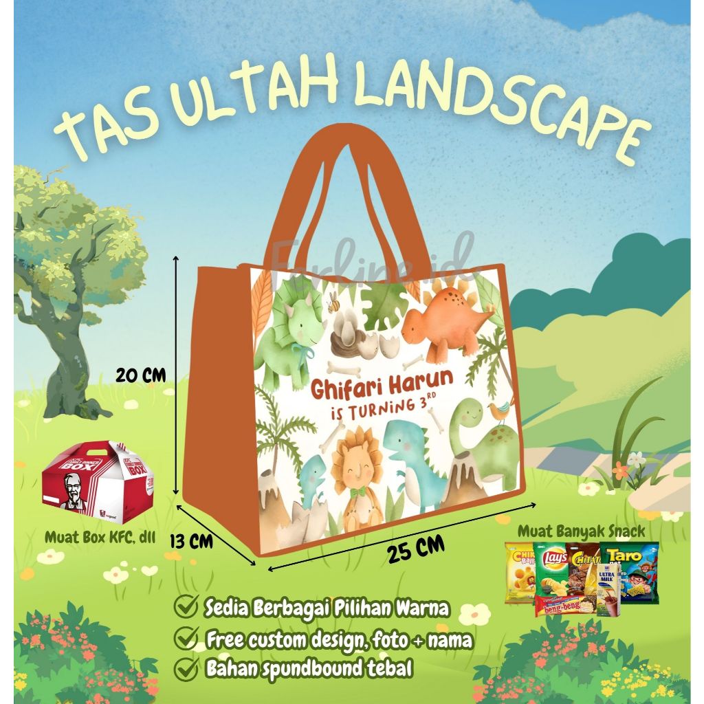 

Tas Ultah Custom/Tas Ultah/Tas Ultah Murah/Goodie Bag Ultah/Goodie Bag Custom/Landscape (Min. 30pcs)