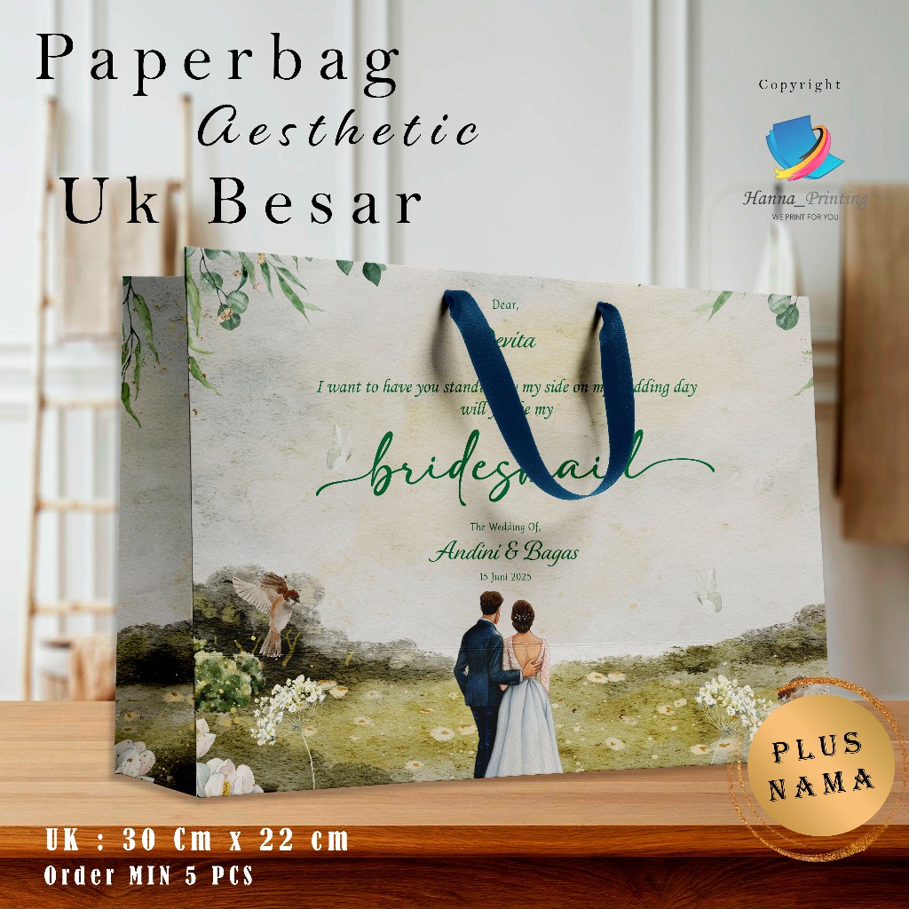 

PAPERBAG JUMBO BRIDESMAID WEDDING AESTHETIC